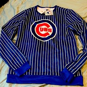 NWT- Chicago Cubs Pinstripe Sweatshirt- Men’s Small
